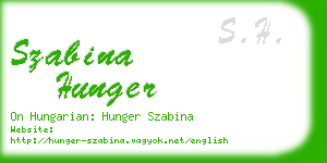 szabina hunger business card